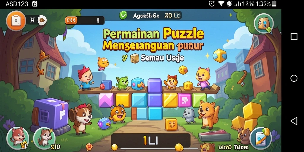 Screenshot gameplay ASD123 yang menunjukkan tantangan puzzle yang menarik.