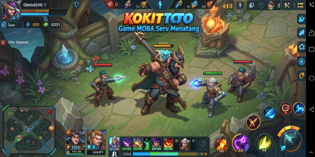 Tampilan gameplay epik dari KOKITOTO saat pertempuran tim.