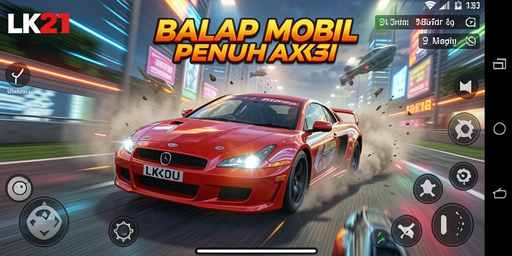 Tampilan gameplay Racing LK21 yang mendebarkan dan penuh aksi.