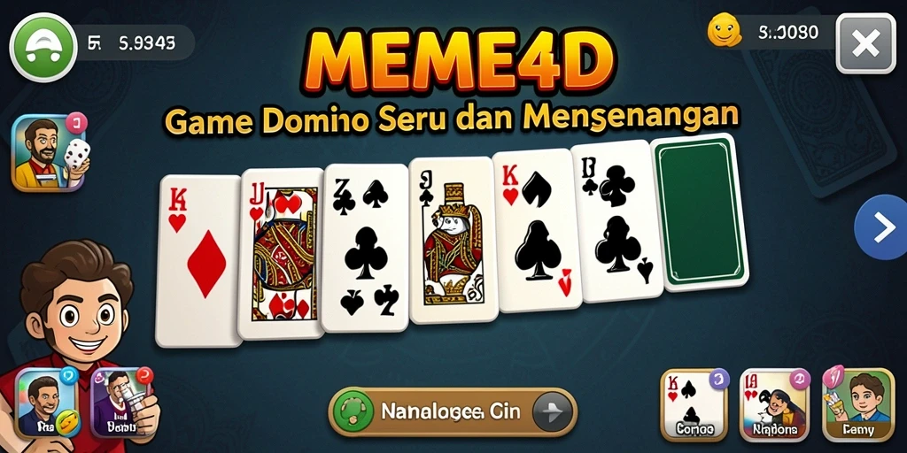 Screenshot gameplay MEME4D dengan tampilan aksi domino yang seru.