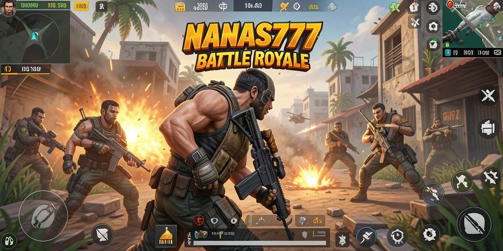 Tangkapan layar gameplay NANAS777 dengan aksi pertempuran yang mendebarkan.