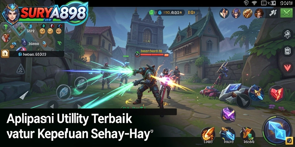 Tampilan antarmuka aplikasi SURYA898 yang sederhana dan fungsional.